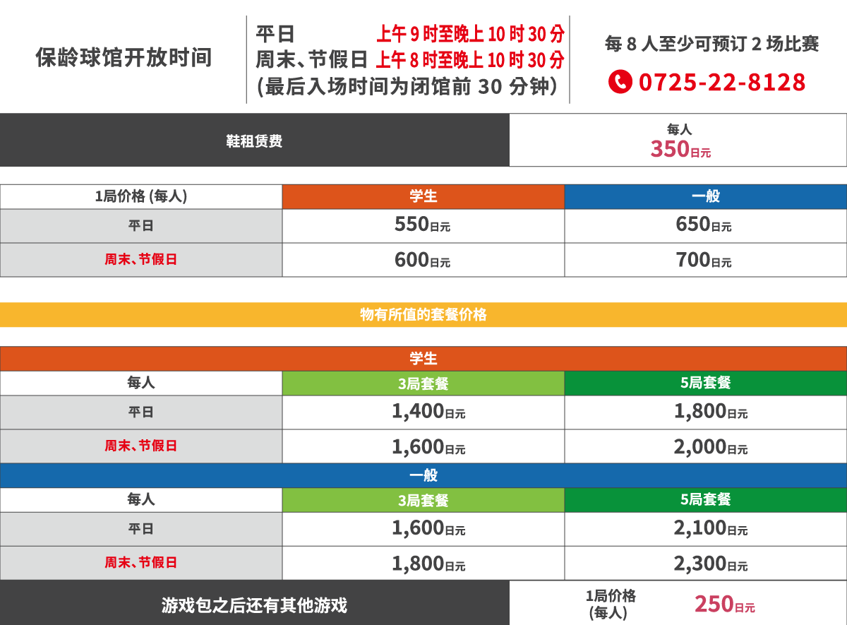 料金表