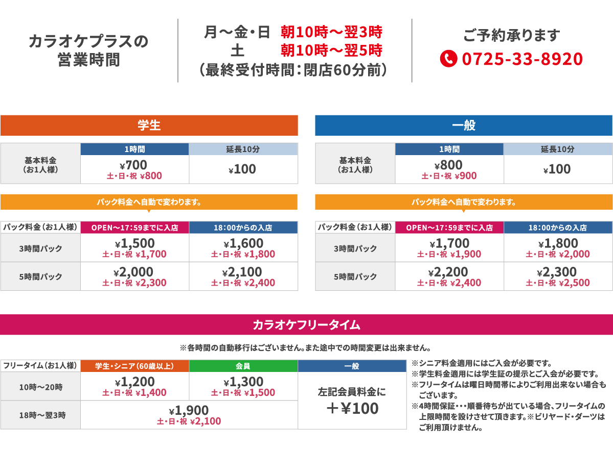 料金表