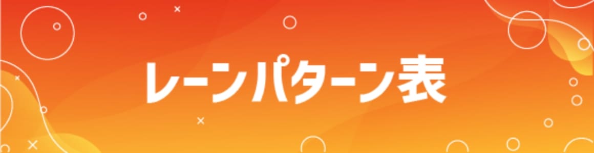 レーンパターン表